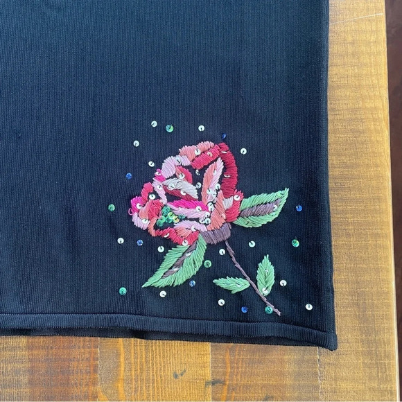 Skirt XL stretch glitters Etincelle black elastic belt - Picture 2 of 3